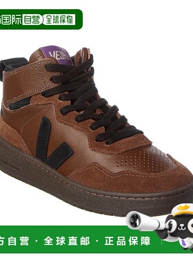 自营 veja参见 V-95 O.T.皮革运动鞋 - 黑色 美国奥莱直发