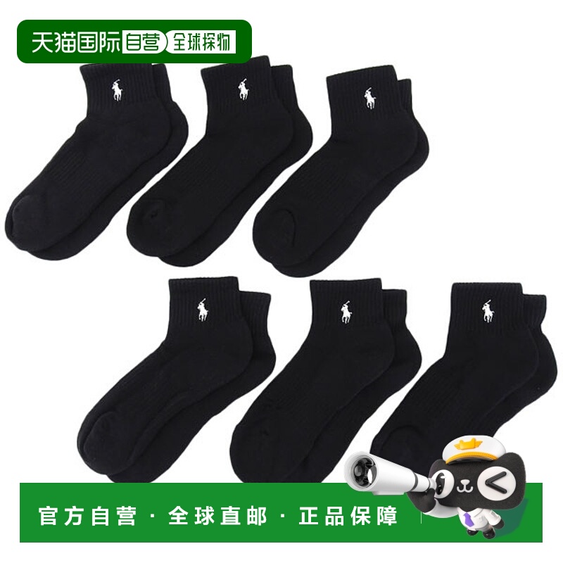 日本直邮Ralph Lauren 男女士袜子尺码 10-13黑色824480PKZ3-001