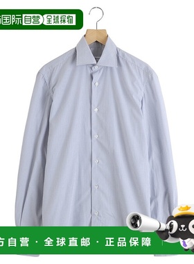 1h可退 日本直邮ERRICO FORMICOLA 男装 全棉条纹长袖衬衫 半透明