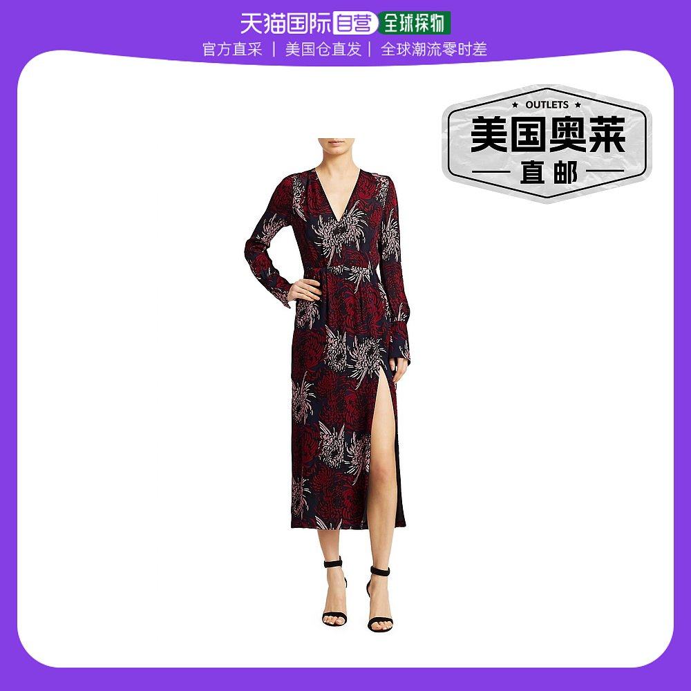 a.l.c.Bailey 午夜粉色早秋新款连衣裙 午夜粉色红色 【美国奥莱