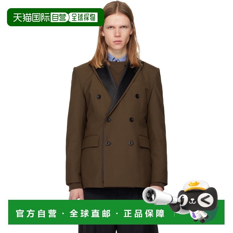 1h可退 香港直邮Sacai 男士 棕色 Suiting 西装外套 2603896M,男装,商务正装西服,淘宝优惠券,粉丝福利购,淘宝优惠卷