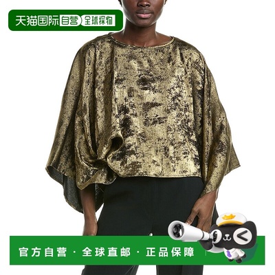 自营Anne Klein Foiled Georgette Extreme Kimono Sleeve Top -