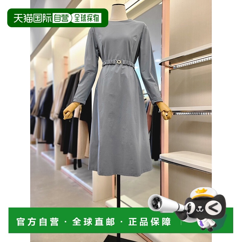 韩国直邮[ITMICHAA] 女款 褶皱细节 腰带细节 连衣裙 (ITLAWOP140