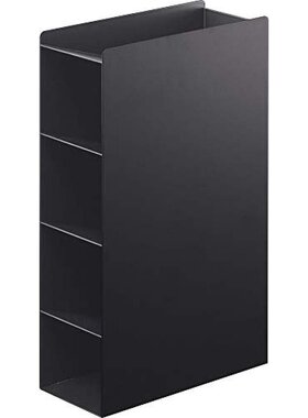 日本直邮山崎实业 保鲜膜收纳架 4层 黑色 约W8XD18XH29.5cm