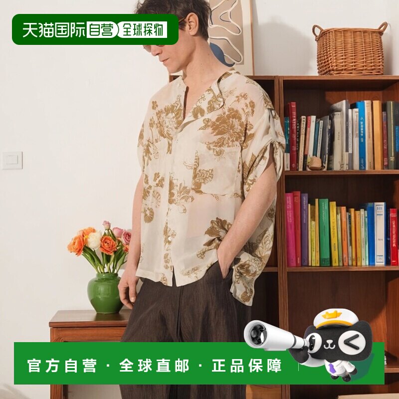 日本直邮Zara花卉图案宽松衬衫短袖