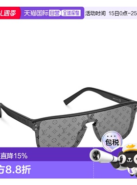 1h可退 欧洲直邮LV/路易威登 logo满印飞行员式方形太阳镜新款