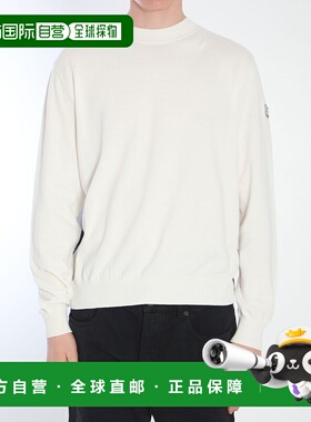 1h可退 香港直邮moncler 男士 白色带Logo印花套头衫 9C00004M111