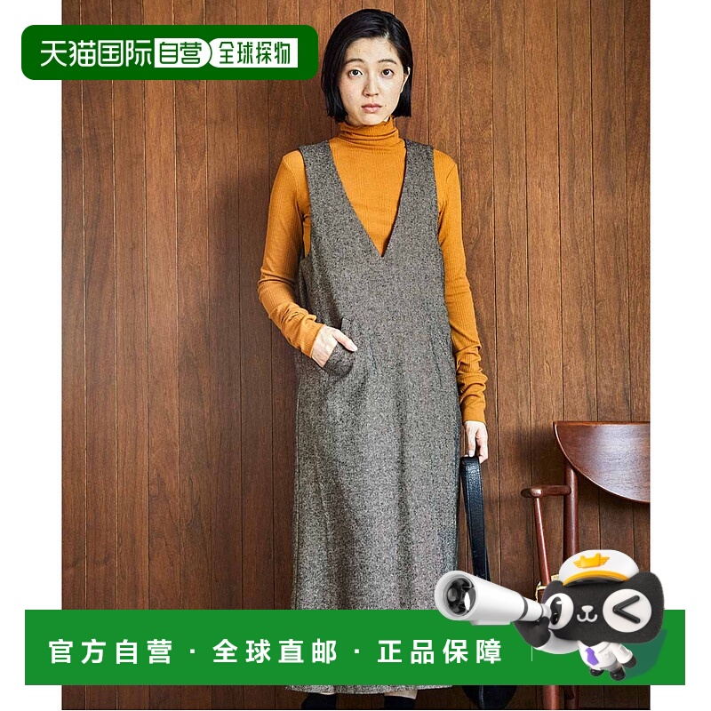 1h可退 日本直邮THREE FIFTY STANDARD 女士人字纹A字背心裙 7927