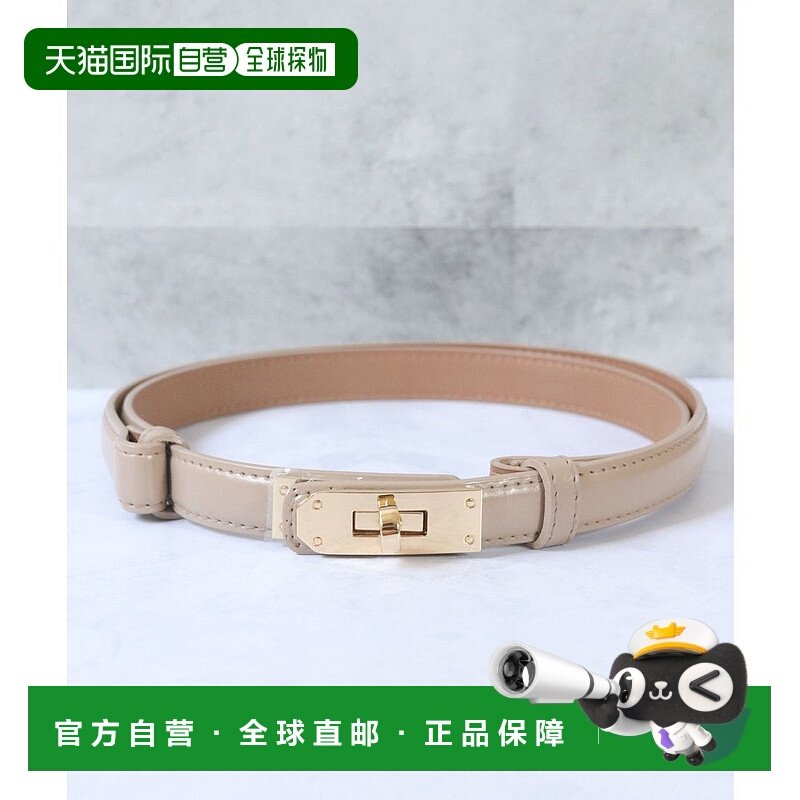 日本直邮florge 无段阶调整牛革 平面腰带 [FL8218EW08674] 腰带