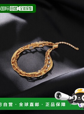 1h可退 日本直邮COCOSHNIK 女士 925银镀K18金 四股组合链手链 76