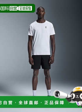 自营欧洲直邮On昂跑 Performance系列男士白色/银色再生聚酯纤维T