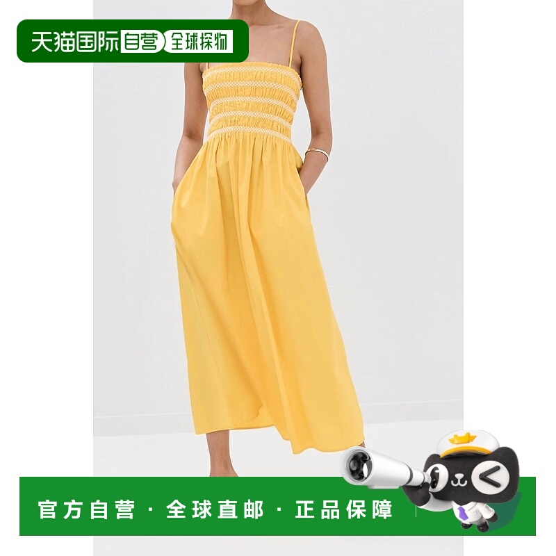 自营pistolaBianca Smocked Bodice Dress In Dandelion - dandel