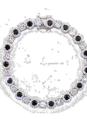 自营 savvy cie jewelsSS 白色 CZ 手链 - 蓝色 美国奥莱直发水晶