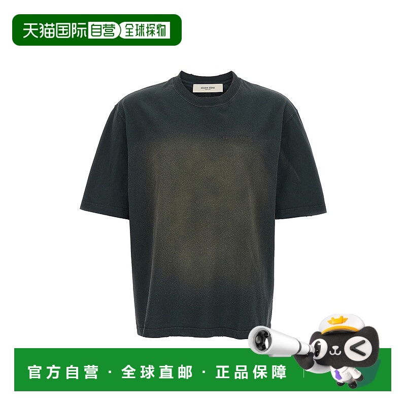 1h可退 香港直邮潮奢 GOLDEN GOOSE 男士 Used 染色感棉质T恤 GUP