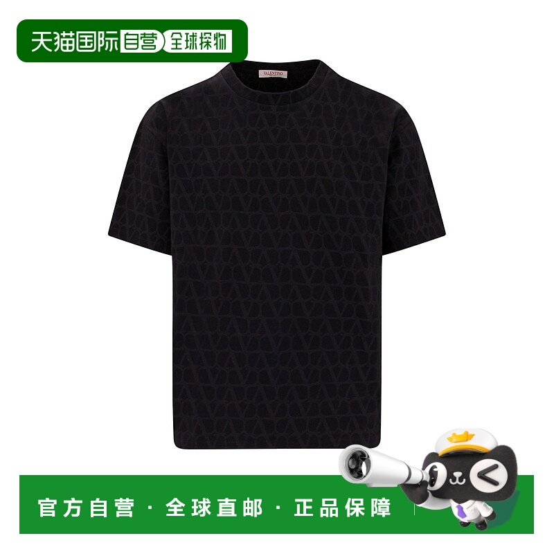 香港直邮VALENTINO 男士T恤 3V3MG14Y9KCMXM AW2024 黑色 T-SHIRT