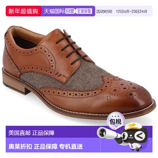 自营Thomas & Vine Filmore Wingtip Dress Shoe - cognac 美国奥