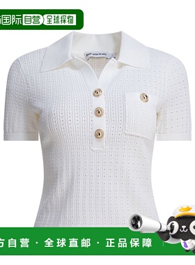 1h可退 香港直邮Self-Portrait 女士 白色粘胶纤维聚酯上衣 PF250