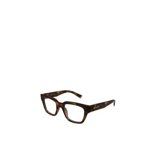 SAINT LAURENT 男士眼镜 SL804003 SS2025 棕色 徽标平光镜