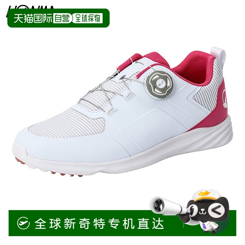日本直邮HONMA GOLF 男女通用 4E 表盘式无钉鞋 SR12403 白色/粉