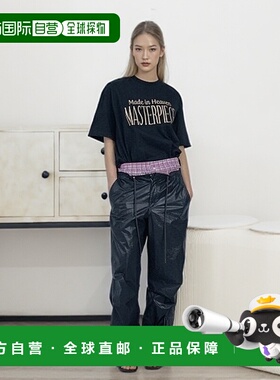 韩国直邮SCULPTOR美式复古街头辣妹潮牌新款T恤SC24S212BK