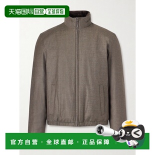 1h可退 香港直邮潮奢 YVES SALOMON 男士 System® 皮毛饰边风暴羊