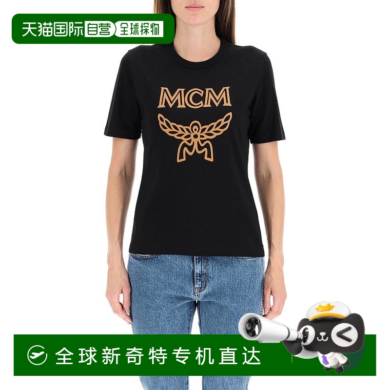 香港直邮MCM 女士衬衫 MFTASMM03B2 AW2020 黑色 Mcm t-shirt wit