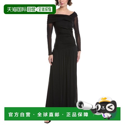 自营Diane von Furstenberg Aron Maxi连衣裙-黑色 美国奥莱直发