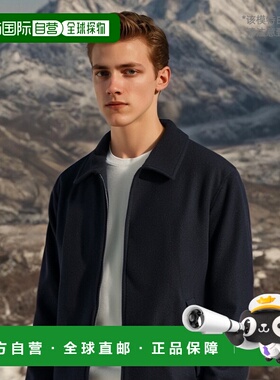 1h可退 日本直邮URU 男士羊毛轻盈蓝色拉链夹克 24FWLT02