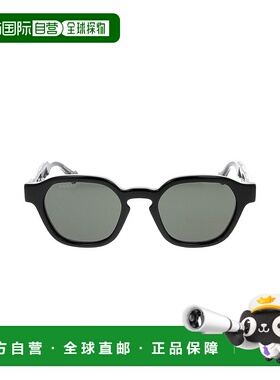 1h可退 香港直邮Gucci 古驰 男士 几何框太阳镜 GG1730S black黑