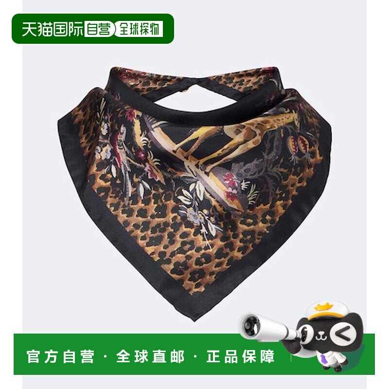 香港直邮Etro 艾特罗 女士 印花真丝围巾 black黑色 舒适时尚