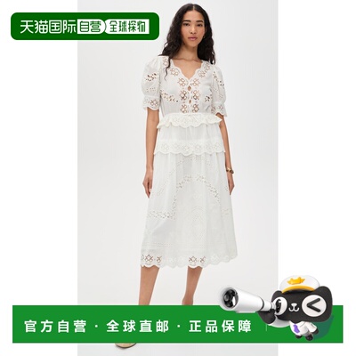 1h可退 香港直邮SEA 海洋 女士 Sofia 刺绣泡泡袖连衣裙