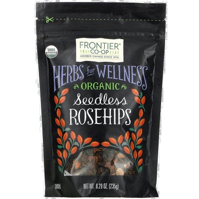 香港直发Frontier Co-Op有机无籽玫瑰果健康草本洁食235g