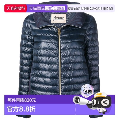 香港直邮HERNO 女士夹克 PI0927D120179200 CO 蓝色 Blue asymmet