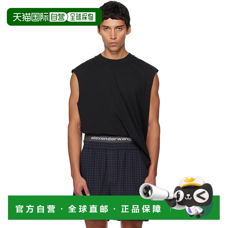 1h可退 香港直邮潮奢 Alexander Wang 亚历山大 王 男士 黑色 Mus