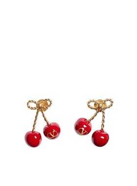 VALENTINO 女士耳饰 WJ0Z80MJP03Y SS2025 红色 樱桃耳环