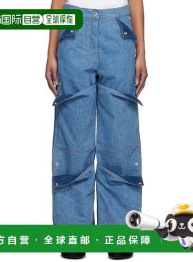 香港直邮潮奢 Kenzo 高田贤三 女士 蓝色 Paris Multipocket Carg