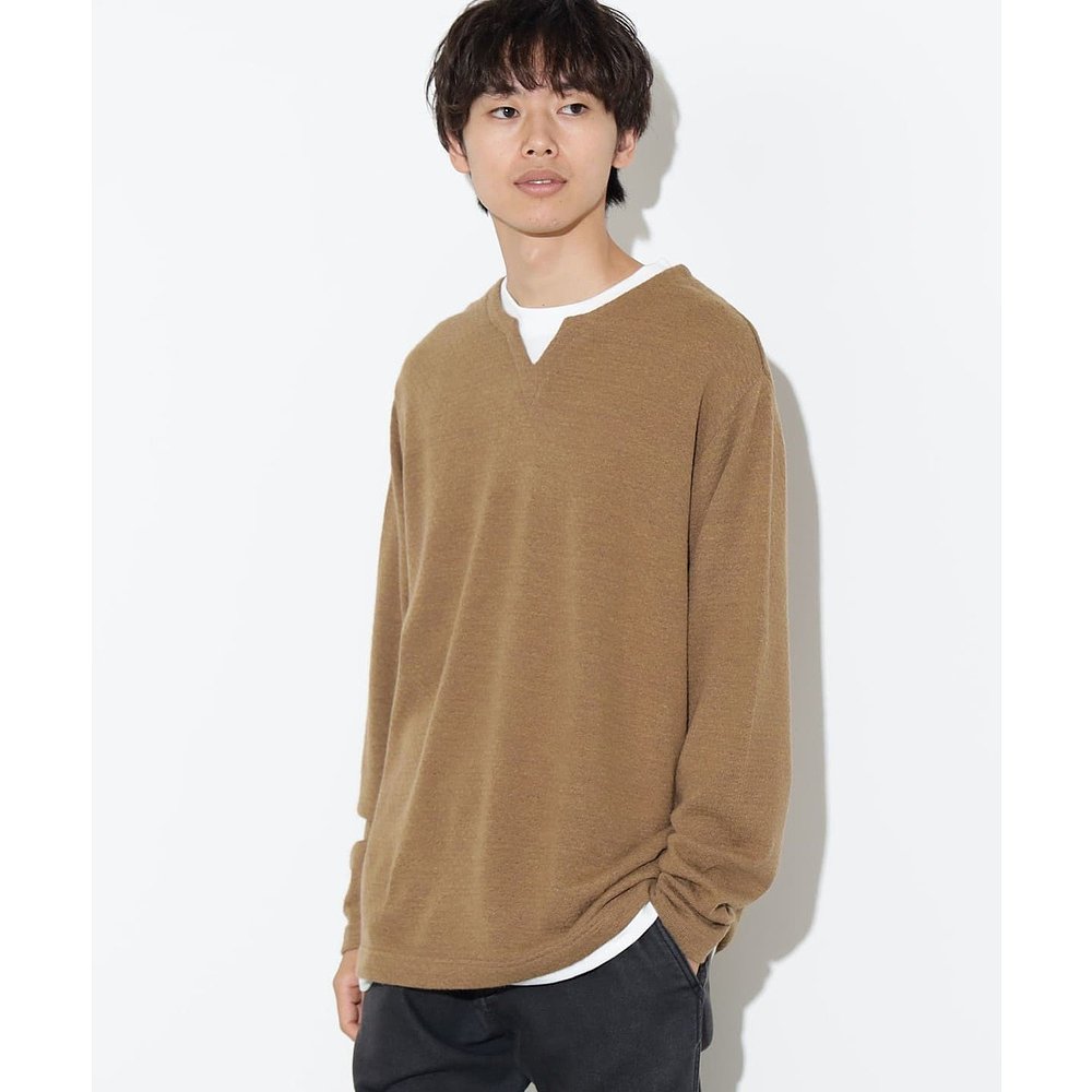 BEAMS HEART 男士立领层叠风针织上衣 42140284639