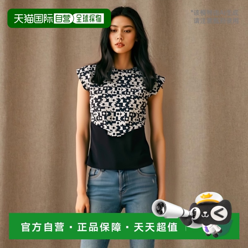 日本直邮Lecoq 网球羽毛球服女 2WAY 图案游戏衬衫女 QTWWJA03