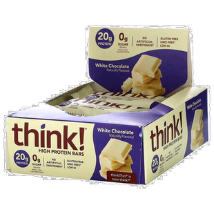 香港直发Think !高蛋白棒600克白巧克力10条低血糖营养