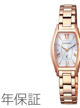 日本 CITIZEN Eco Drive Tonneau Face 玫瑰金女士手表