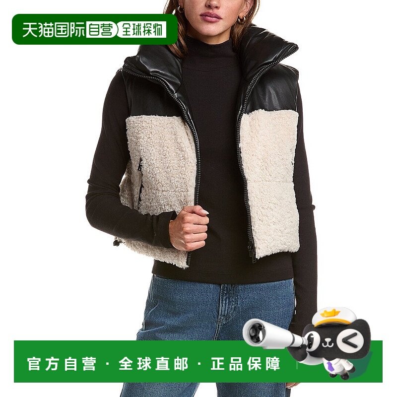自营LAMARQUE Melicia仿皮双面背心-黑色 美国奥莱直发