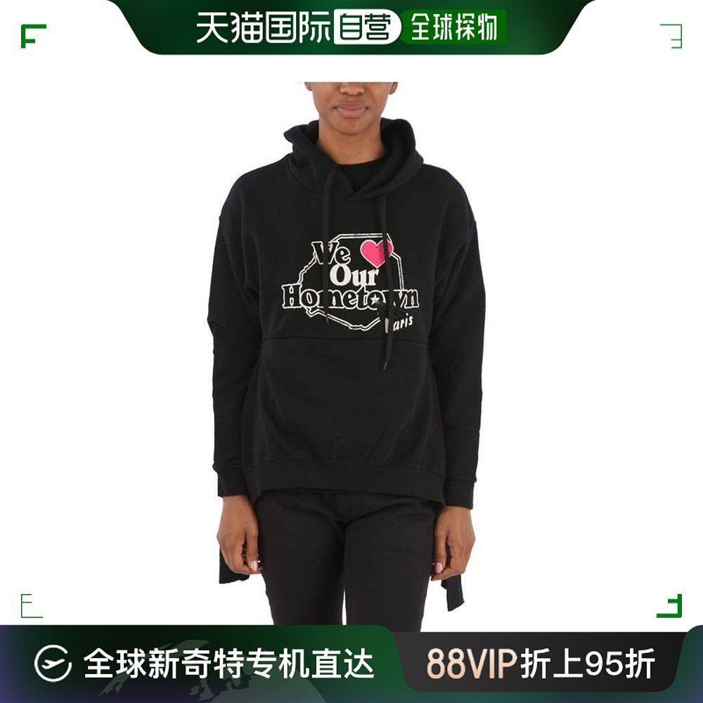 香港直邮VETEMENTS黑色女士卫衣/帽衫 WSS18TR16-BLACK