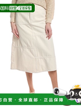 自营 redoneRE/DONE Mid-Rise Seamed Skirt - white 美国奥莱直