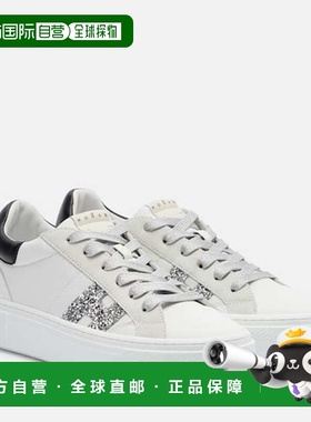 1h可退 香港直邮Hogan 女士 H705 Allacciato H 亮片皮质防水台运