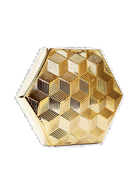 自营 vivience金色六角形花瓶-橙色 美国奥莱直发