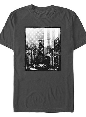 Fifth Sun|男士通用 Additude Distressed Skyline 短袖 T 恤