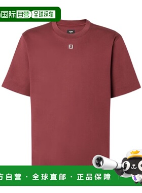香港直邮FENDI 男士T恤 FY0936ARYYF0HM6 CO T-SHIRT 红色男装