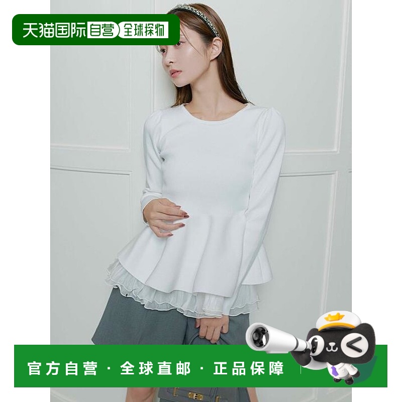 1h可退 日本直邮CELFORD 荷叶边拼接针织套头衫