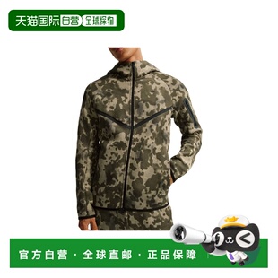 日本直邮Nike/耐克Tech舒适抓绒迷彩插肩夹克男款 HV0956外套