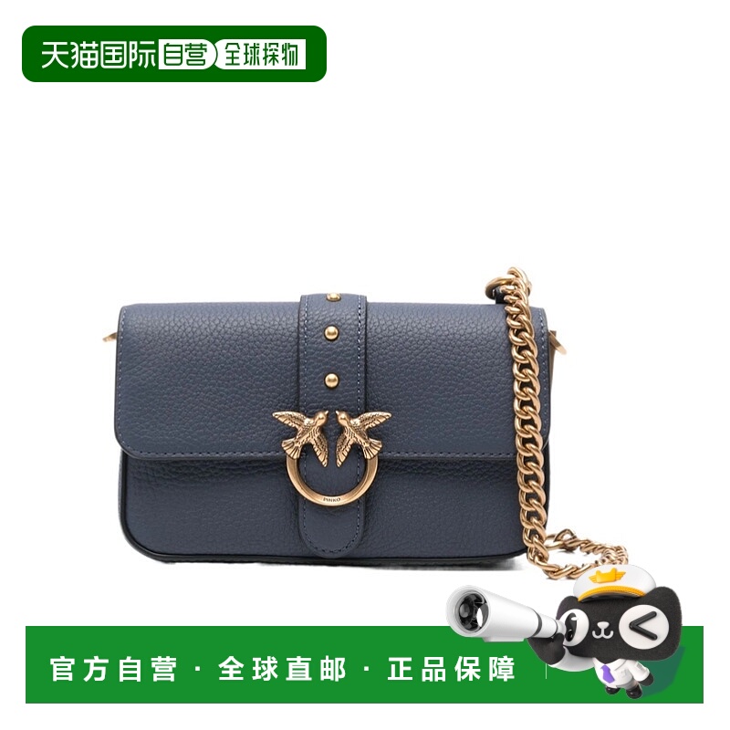 香港直邮PINKO 女士单肩包 105353A2OXG08Q AW2025 蓝色 翻盖单肩